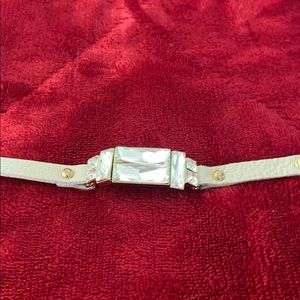 Pink Crystal Leather Bracelet